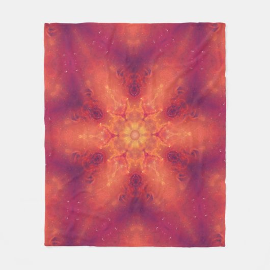 Flaming Fiery Phoenix Burning Snowflake Fleece Deken (Voorkant)