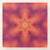 Flaming Fiery Phoenix Burning Snowflake Glazen Onderzetter (Voorkant)