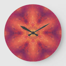 Flaming Fiery Phoenix Burning Snowflake Grote Klok