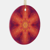 Flaming Fiery Phoenix Burning Snowflake Keramisch Ornament (Rechts)