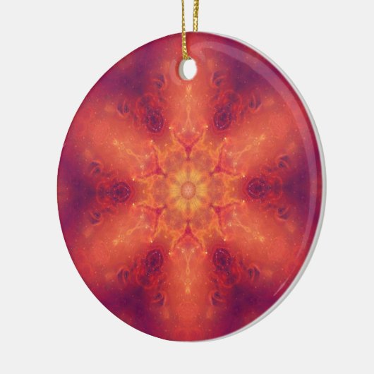 Flaming Fiery Phoenix Burning Snowflake Keramisch Ornament (Links)