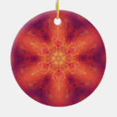 Flaming Fiery Phoenix Burning Snowflake Keramisch Ornament (Achterkant)