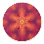 Flaming Fiery Phoenix Burning Snowflake Keramische Knop (Voorkant)