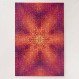 Flaming Fiery Phoenix Burning Snowflake Legpuzzel