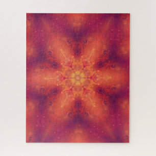 Flaming Fiery Phoenix Burning Snowflake Legpuzzel