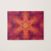 Flaming Fiery Phoenix Burning Snowflake Legpuzzel (Horizontaal)