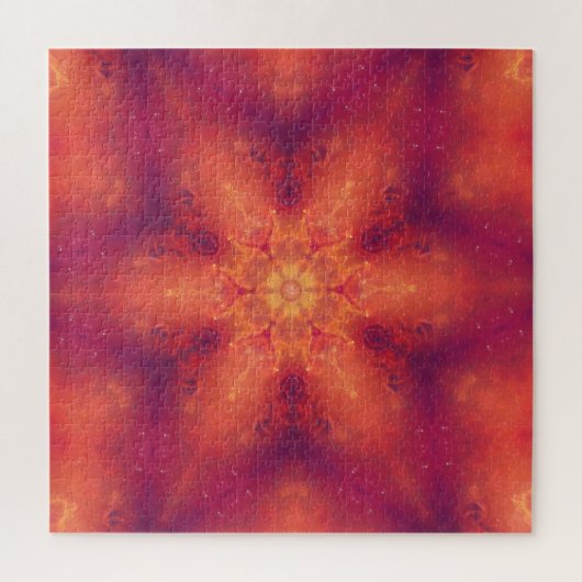 Flaming Fiery Phoenix Burning Snowflake Legpuzzel (Verticaal)