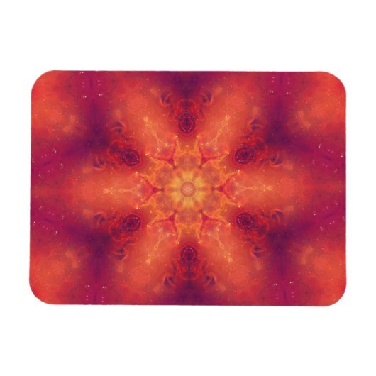 Flaming Fiery Phoenix Burning Snowflake Magneet (Horizontaal)