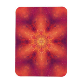 Flaming Fiery Phoenix Burning Snowflake Magneet