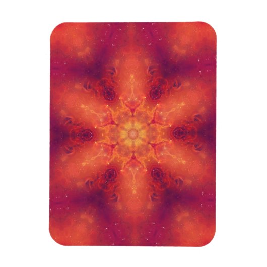 Flaming Fiery Phoenix Burning Snowflake Magneet (Verticaal)
