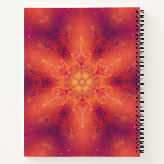 Flaming Fiery Phoenix Burning Snowflake Notitieboek (Achterkant)