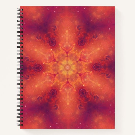 Flaming Fiery Phoenix Burning Snowflake Notitieboek (Voorkant)