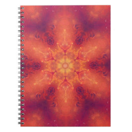 Flaming Fiery Phoenix Burning Snowflake Notitieboek