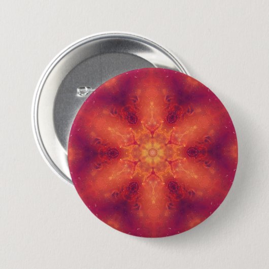 Flaming Fiery Phoenix Burning Snowflake Ronde Button 7,6 Cm (Voorkant /achterkant)