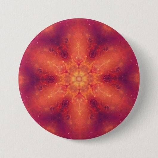 Flaming Fiery Phoenix Burning Snowflake Ronde Button 7,6 Cm (Voorkant)