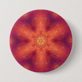 Flaming Fiery Phoenix Burning Snowflake Ronde Button 7,6 Cm