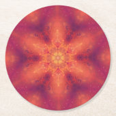 Flaming Fiery Phoenix Burning Snowflake Ronde Kartonnen Onderzetter (Voorkant)