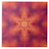 Flaming Fiery Phoenix Burning Snowflake Tegeltje (Voorkant)