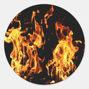Flaming Fire Burning Sticker Gifts