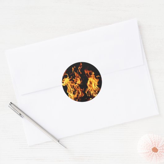 Flaming Fire Burning Sticker Gifts (Envelop)