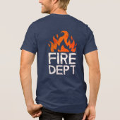 Flaming Fire Dept Halloween Shirt (Achterkant)