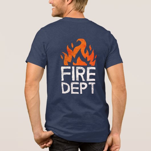 Flaming Fire Dept Halloween Shirt (Achterkant)