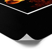 Flaming Fire Passion Motivatie Photo Poster (Hoek)