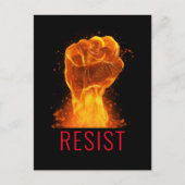 Flaming Fist Resist  Briefkaart (Voorkant)