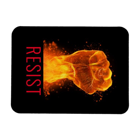 Flaming Fist Resist  Magneet (Horizontaal)