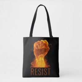 Flaming Fist Resist  Tote Bag