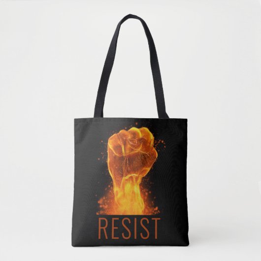 Flaming Fist Resist  Tote Bag (Voorkant)