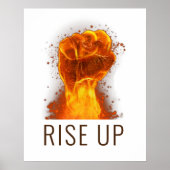 Flaming Fist Rise Up Poster (Voorkant)