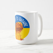 Flaming Fist Ukraine Flag Resistance Koffiemok (Voorkant rechts)