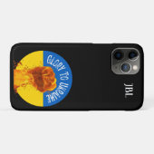 Flaming Fist Ukraine Flag Resistance Monogram Case-Mate iPhone Case (Achterkant (horizontaal))