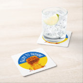 Flaming Fist Ukraine Flag Resistance Support Coas Kartonnen Onderzetters (Insitu)