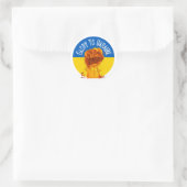 Flaming Fist Ukraine Flag Resistance Support Ronde Sticker (Tas)