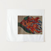 Flaming Flower Animation Small Tapestry Wandkleed (Voorkant (horizontaal))