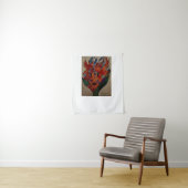 Flaming Flower Animation Small Tapestry Wandkleed (In situ)