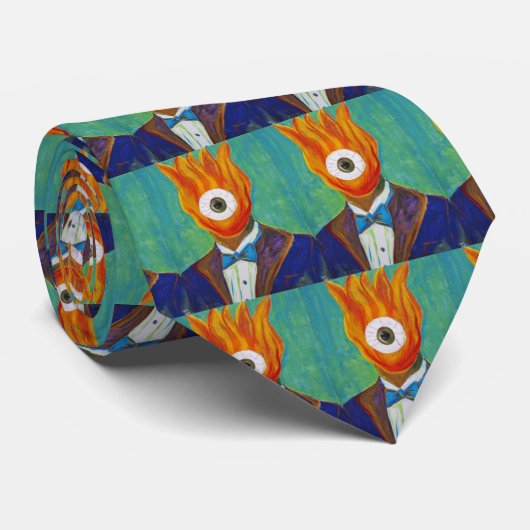 Flaming Formele eyeball-Stropdas Stropdas (Opgerold)