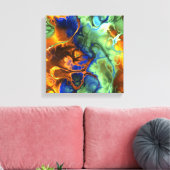 Flaming Fractal Canvas Afdruk (Insitu (Woonkamer))