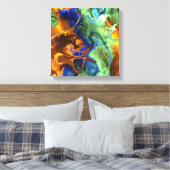 Flaming Fractal Canvas Afdruk (Insitu (Slaapkamer))