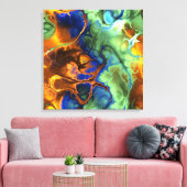 Flaming Fractal Canvas Art Print (Insitu (Woonkamer))