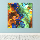 Flaming Fractal Canvas Art Print (Insitu (Houten vloer))