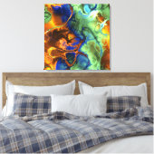 Flaming Fractal Canvas Art Print (Insitu (Slaapkamer))