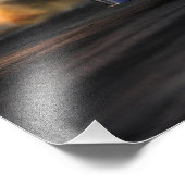 Flaming Funny Car Drag Racer Sports Foto Afdruk (Hoek)