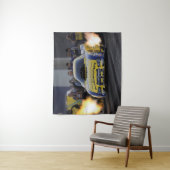 Flaming Funny Car Drag Racer Sports Wandkleed (In situ)