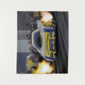 Flaming Funny Car Drag Racer Sports Wandkleed (Voorkant)