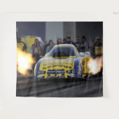 Flaming Funny Car Drag Racer Sports Wandkleed (Voorkant (horizontaal))