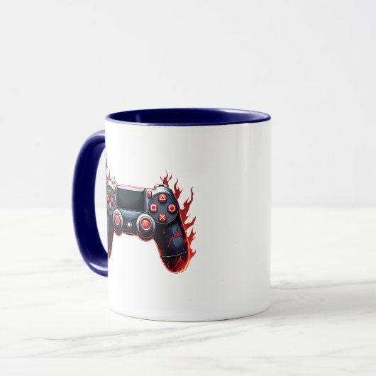 Flaming Game Controller voor Console Gamers Mok (Voorkant links)