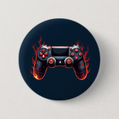 Flaming Game Controller voor Console Gamers Ronde Button 5,7 Cm (Voorkant)